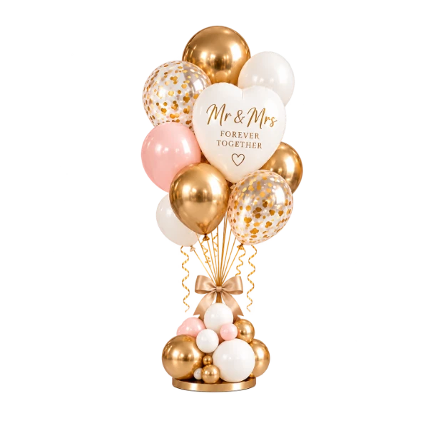 Ballonstrauß Organic Style – Hochzeit und Liebe